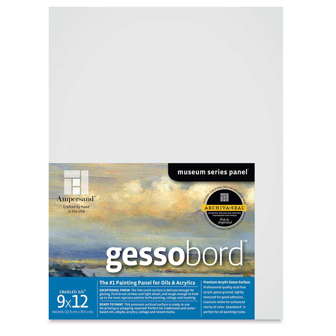 Open in modal - Ampersand Gessobord - 9'' x 12'', 3/4'' Cradled