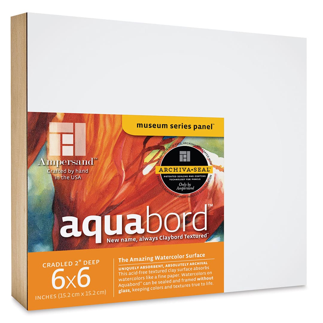 Open in modal - Ampersand Aquabord - 6" x 6" x 2", Deep Cradled