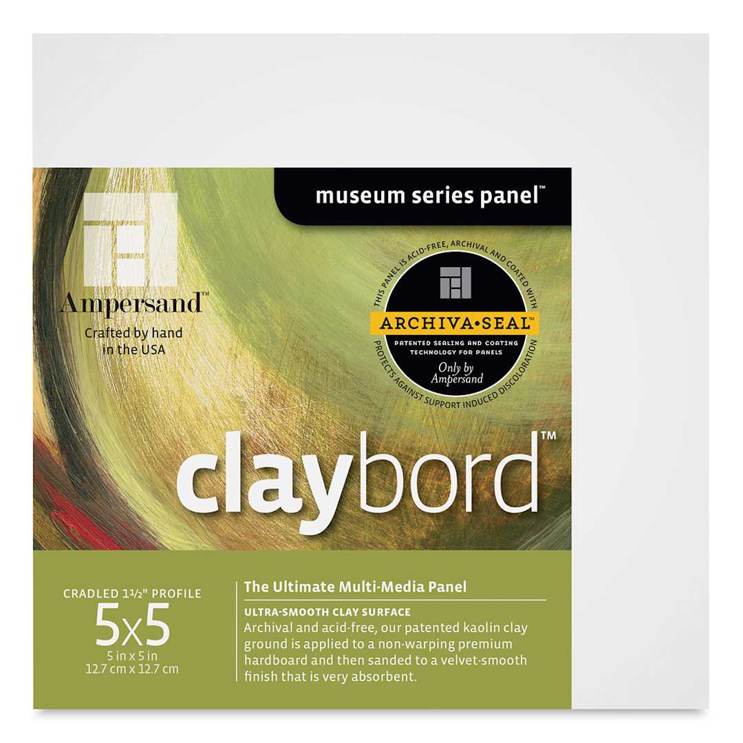 Open in modal - Ampersand Claybord - 5'' x 5'', 1-1/2'', Cradled