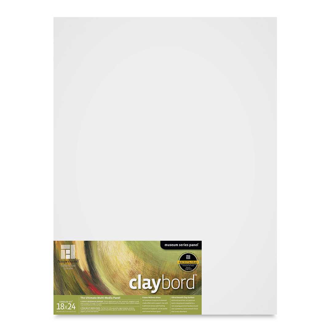 Open in modal - Ampersand Claybord - 18'' x 24'', 3/4'' Cradled