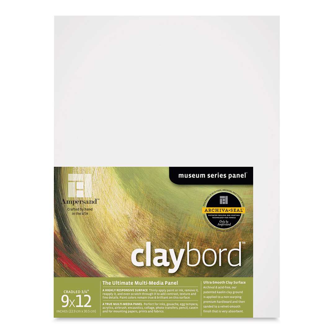 Open in modal - Ampersand Claybord - 9'' x 12'', 3/4'' Cradled