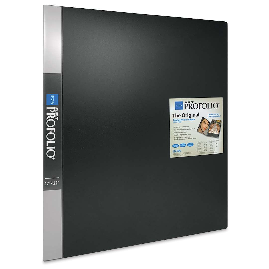 Open in modal - Itoya Original Art Profolio - 22" x 17", Black, Portrait, 24 Pages