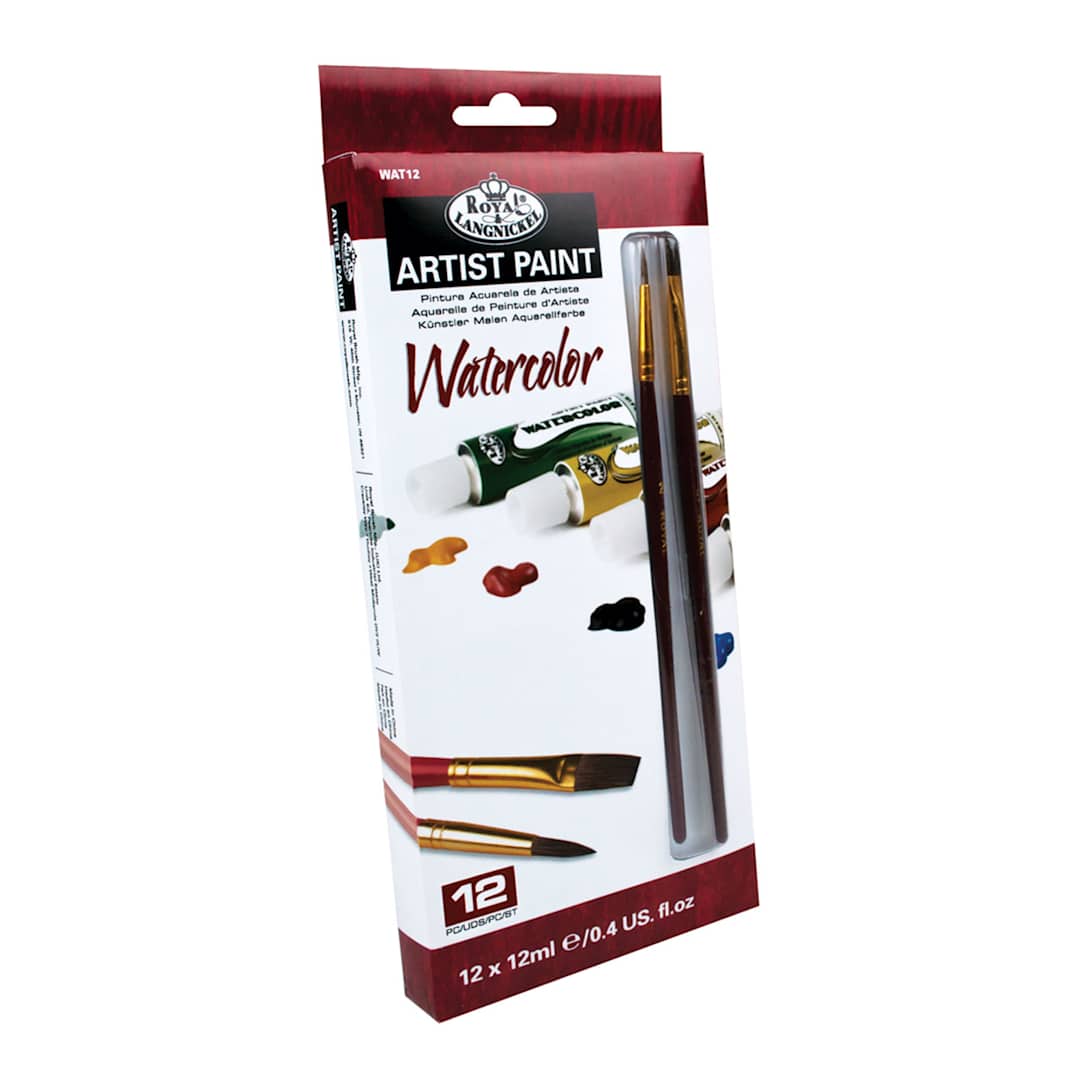 Open in modal - Royal & Langnickel Essentials Watercolor Set of 12 plus 2 Brushes
