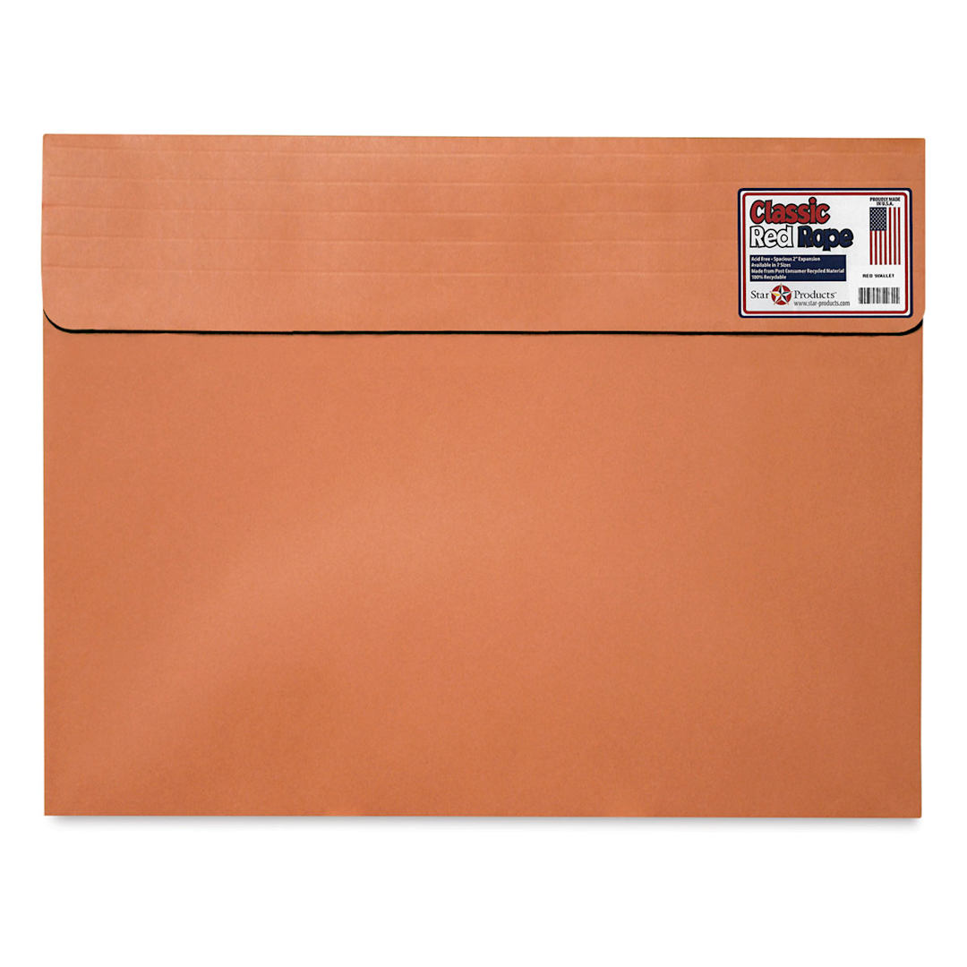 Open in modal - Star Products Wallet Portfolio - 9 1/2" x 11 3/4" x 2", Red, Without Handles