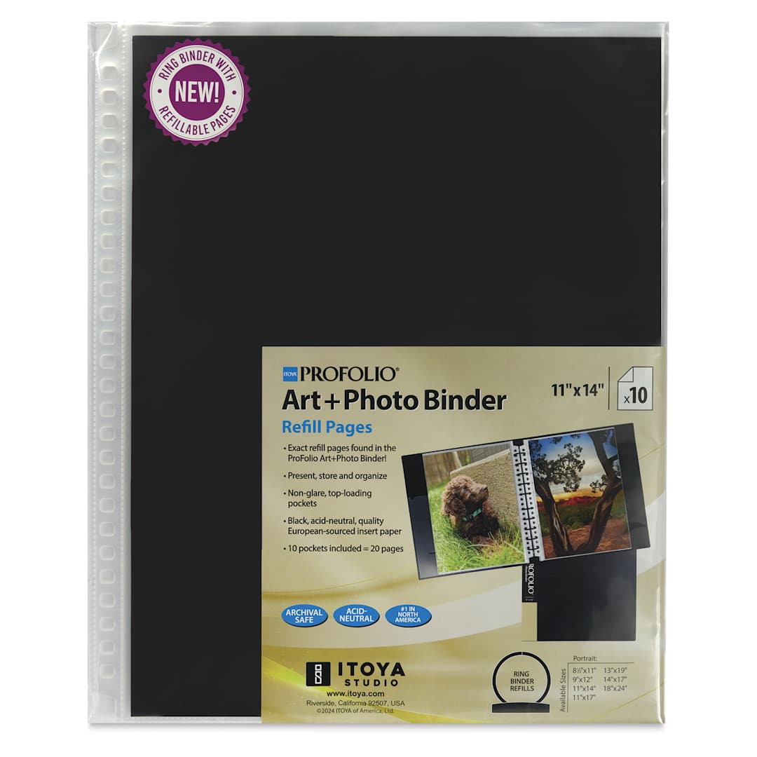 Open in modal - Itoya Superclear Refill Pages - 11" x 14", Pkg of 10, front of packaging