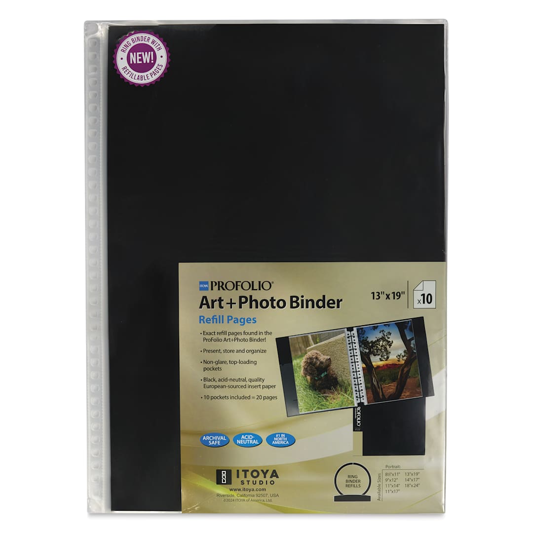 Open in modal - Itoya Superclear Refill Pages - 13" x 19", Pkg of 10