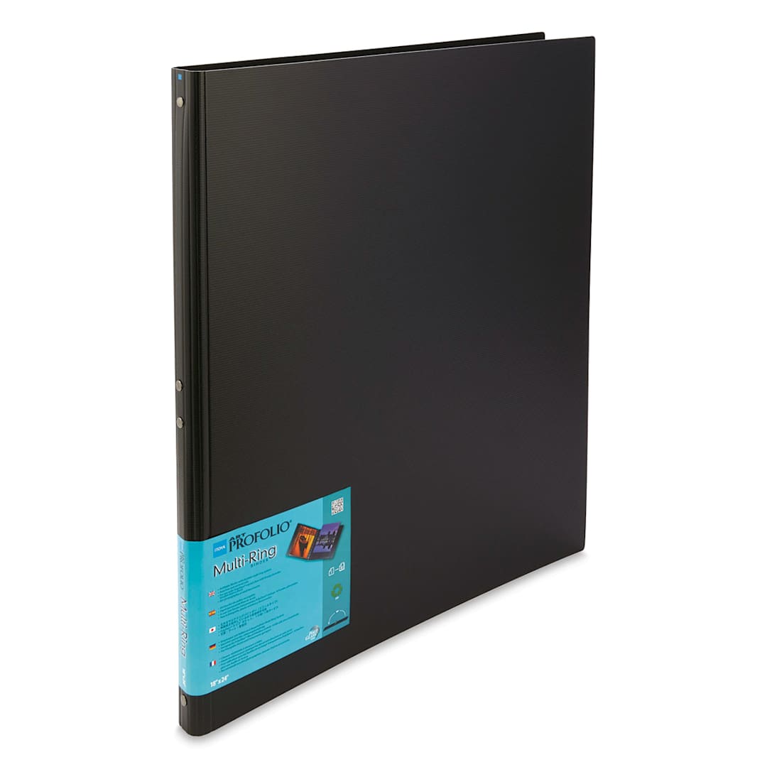 Open in modal - Itoya Art Profolio Multi-Ring Binder - 24" x 18", Black, Portrait
