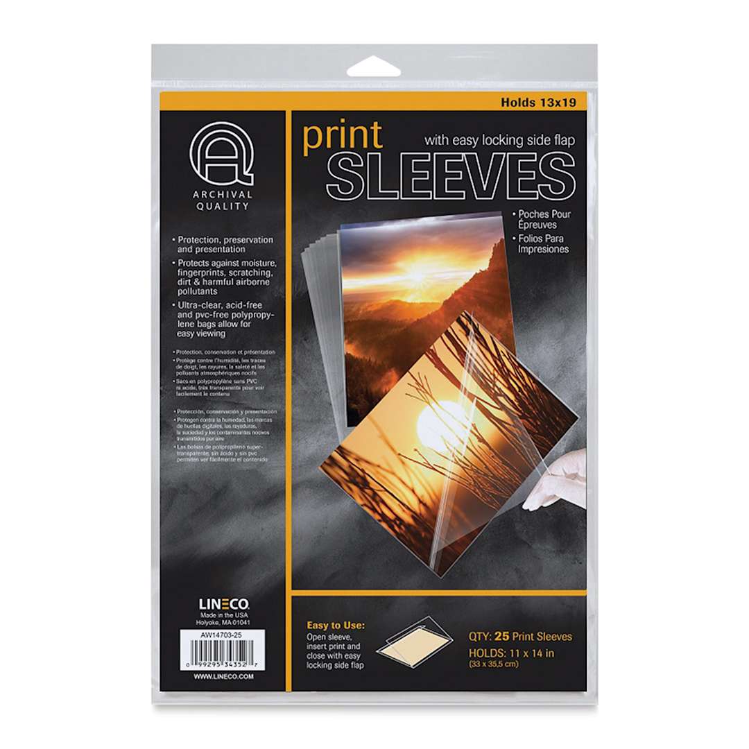 Open in modal - Lineco Digital Print Sleeve Pack - 11" x 14", Clear, Pkg of 25
