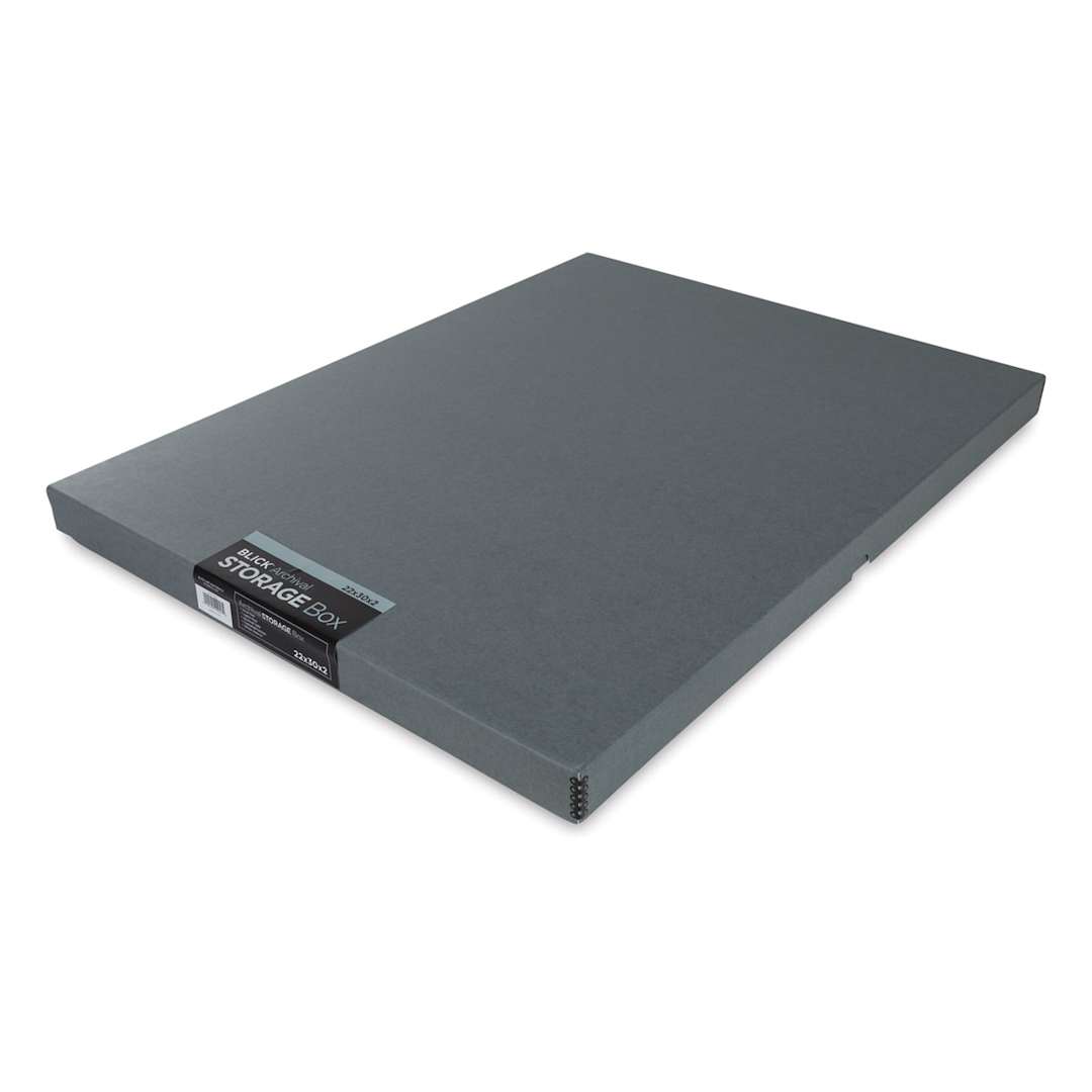 Open in modal - Blick Archival Storage Box - 22" x 30" x 2", Gray