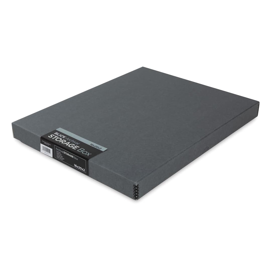 Open in modal - Blick Archival Storage Box - 16" x 20" x 2, Gray