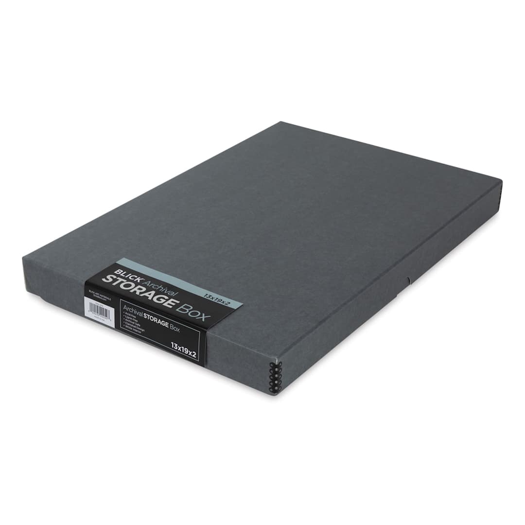 Open in modal - Blick Archival Storage Box - 13" x 19" x 2", Gray