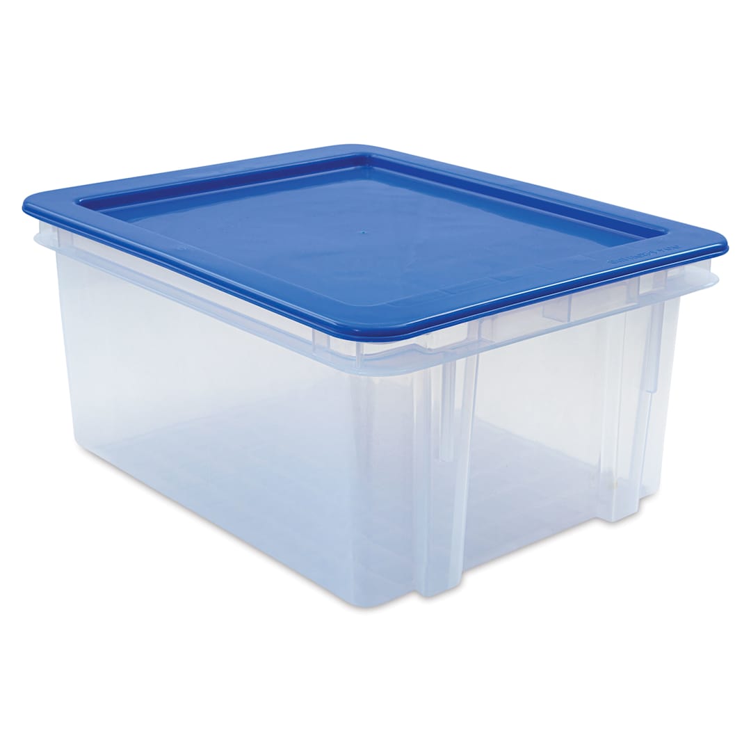 Open in modal - Dial Industries Tuft Tote with Lid - Medium, Blue Lid