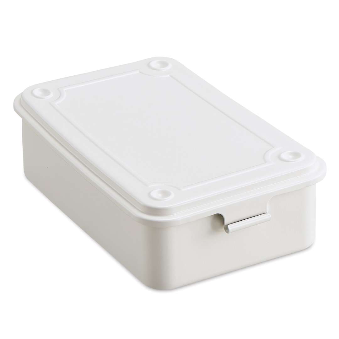 Open in modal - Toyo Stackable Storage Box T-150 - White, 6" x 4" x 2"