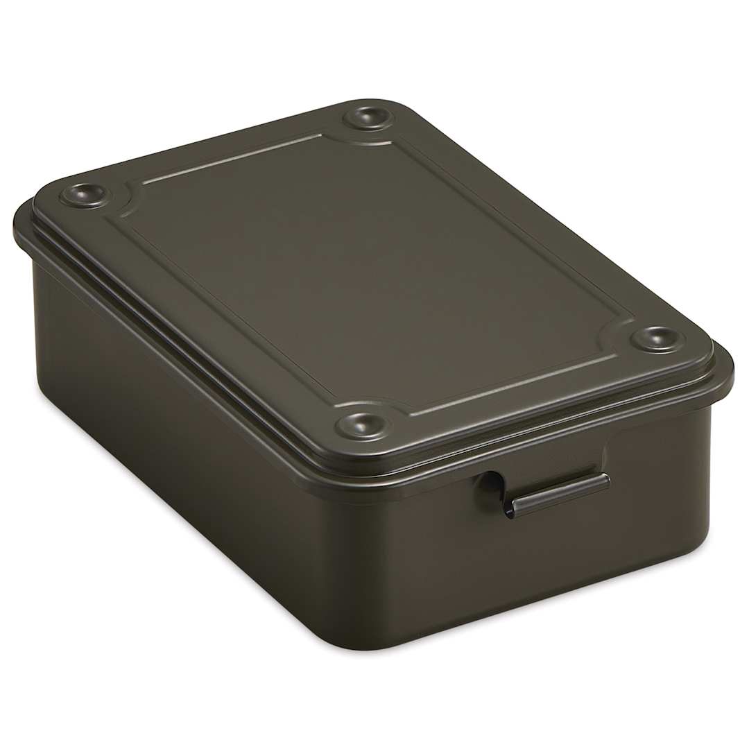 Open in modal - Toyo Stackable Storage Box T-150 - Military Green, 6" x 4" x 2"