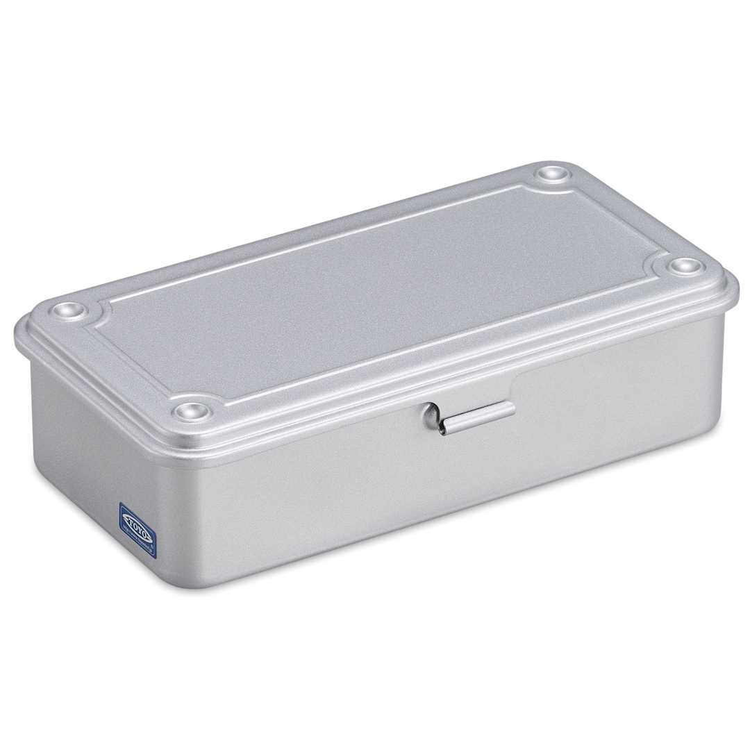 Open in modal - Toyo Stackable Storage Box T-190 - Silver, 8" x 4" x 2"