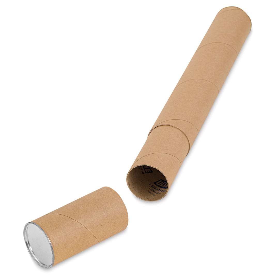 Open in modal - Uline Kraft Telescopic Mailing Tube - 3" x 25" (With cap off)