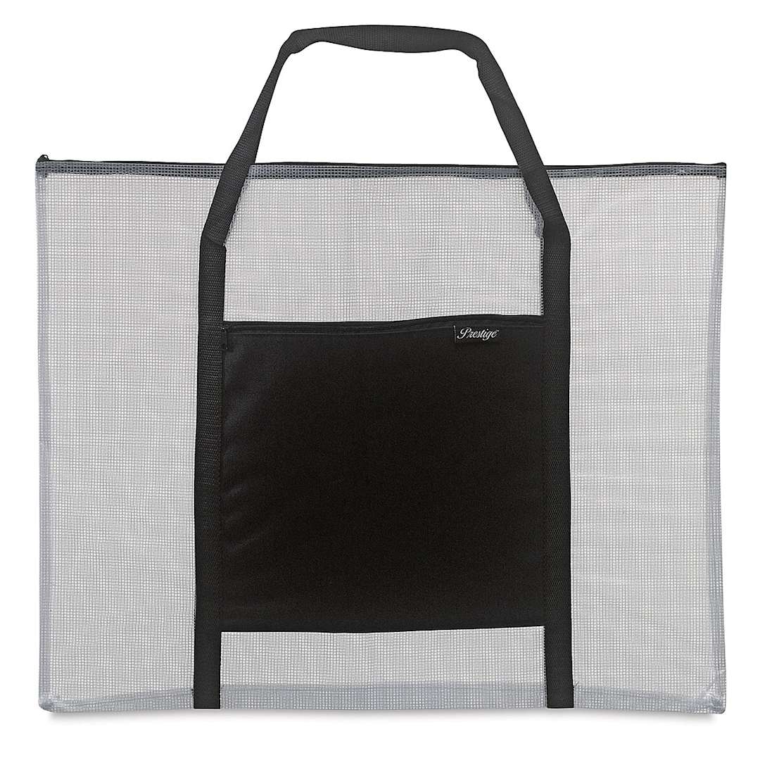 Open in modal - Alvin Deluxe Mesh Bag - 26" x 20" - Side view of empty meshed bag