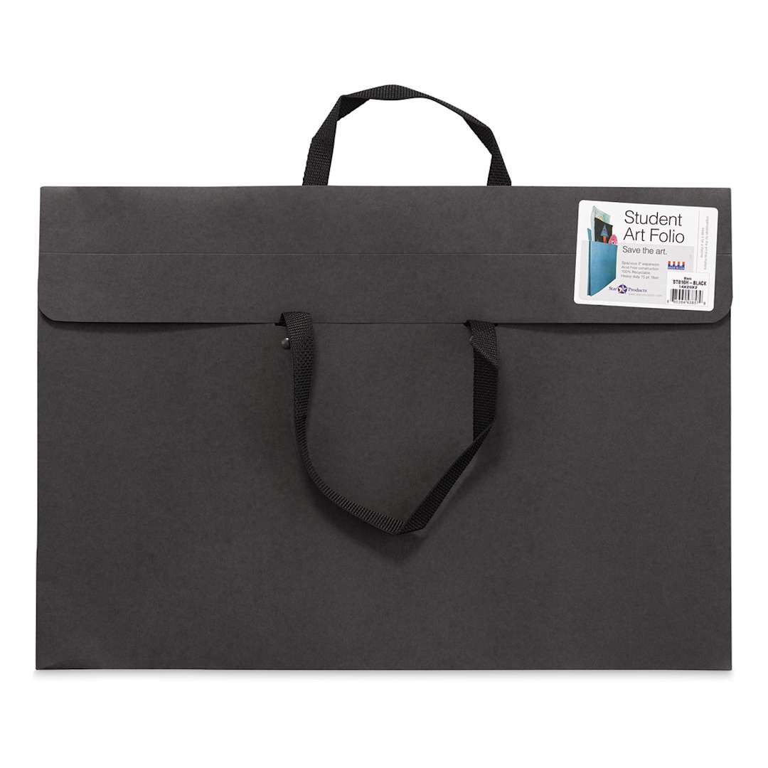 Open in modal - Star Products Student Art Folio with Handles - Black, 14" x 20"
