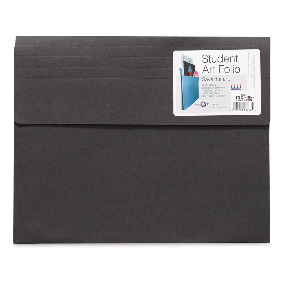 Open in modal - Star Products Student Art Folio - Black, 9-1/2" x 11-3/4"
