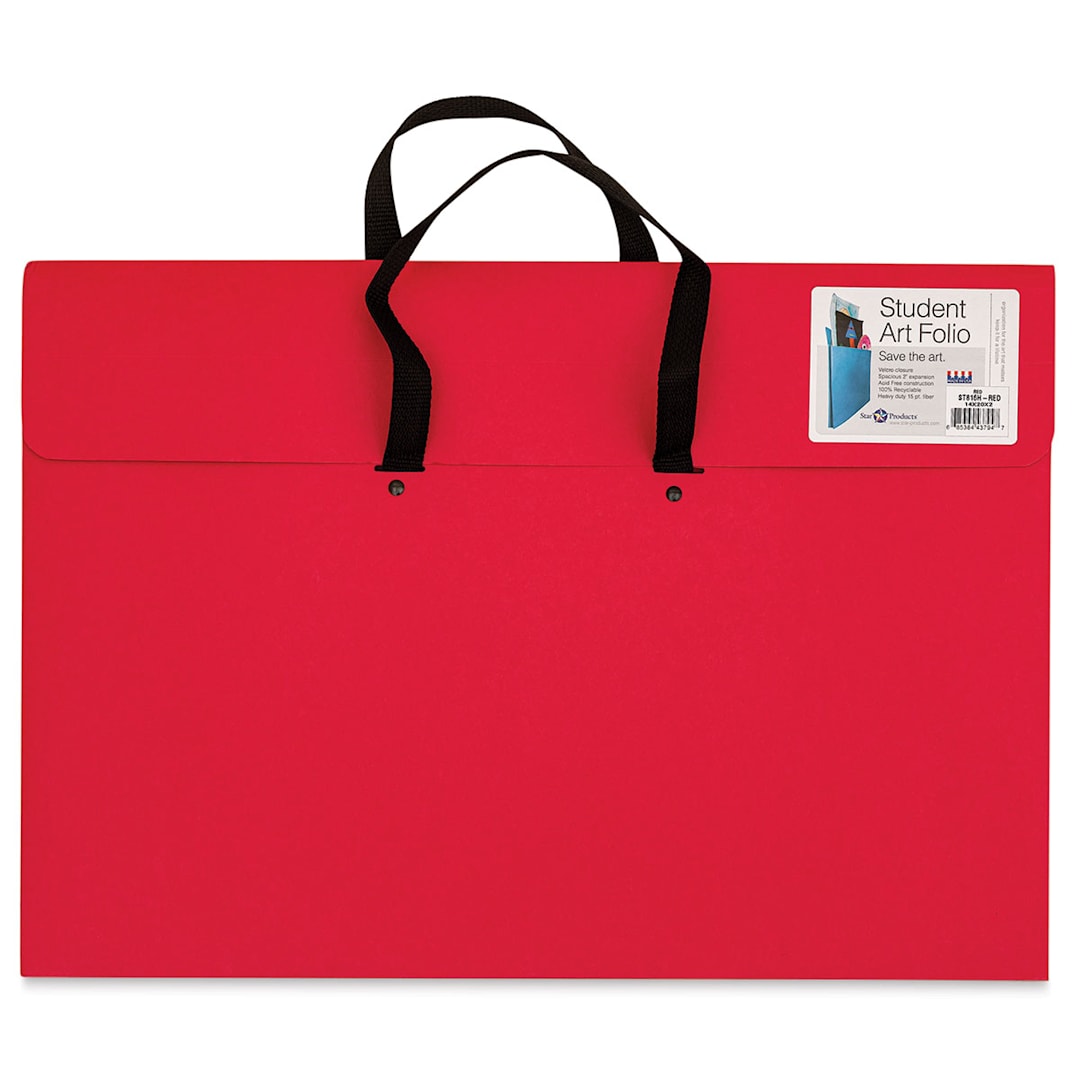 Open in modal - Star Products Student Art Folio with Handles - Red, 14" x 20"