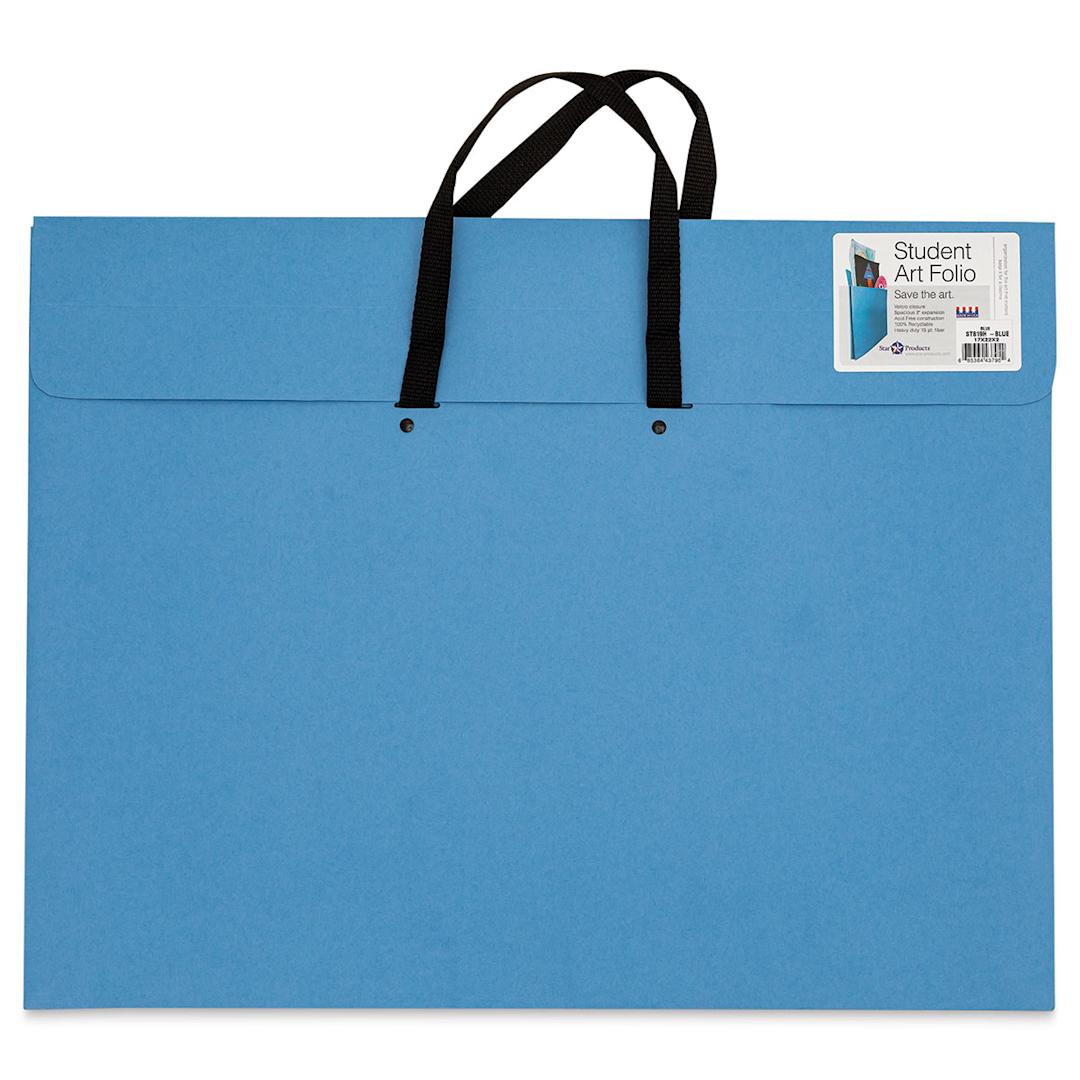 Open in modal - Star Products Student Art Folio with Handles - Blue, 17" x 22"