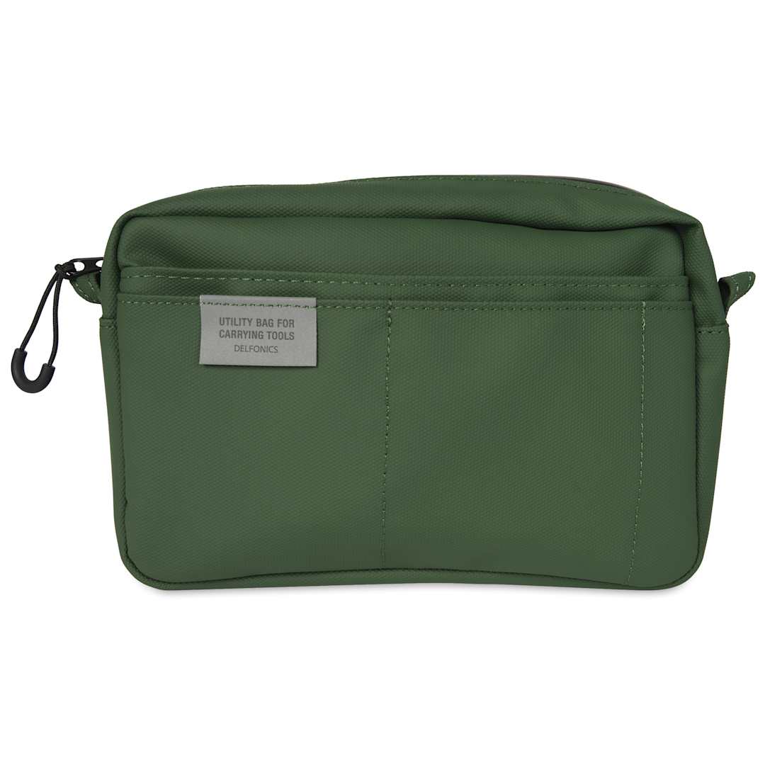Open in modal - Delfonics Water Repellent Inner Carrying Case - Dark Green, 5.5" x 7.5" x 2.2", front