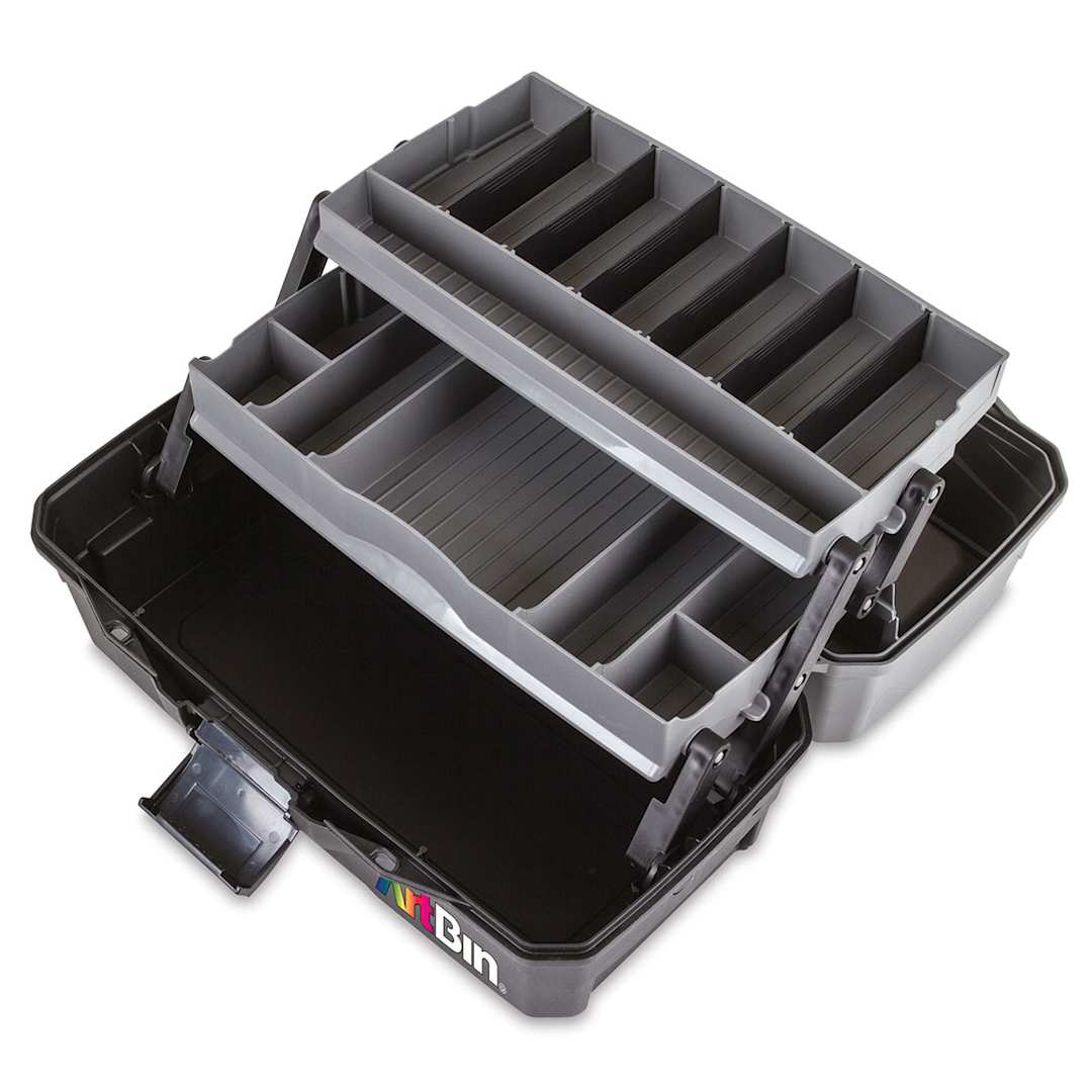 Open in modal - ArtBin Essentials Box - Art/Craft Box, Two Trays (open to show the inside layout)
