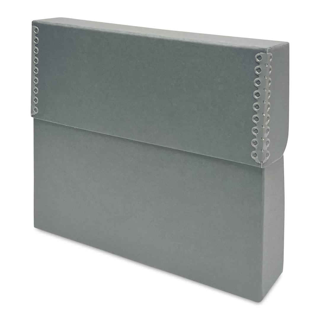 Open in modal - Lineco Archival Document Storage Case - Blue Gray, 12-1/2" x 10-1/2" x 2-1/2" (closed)