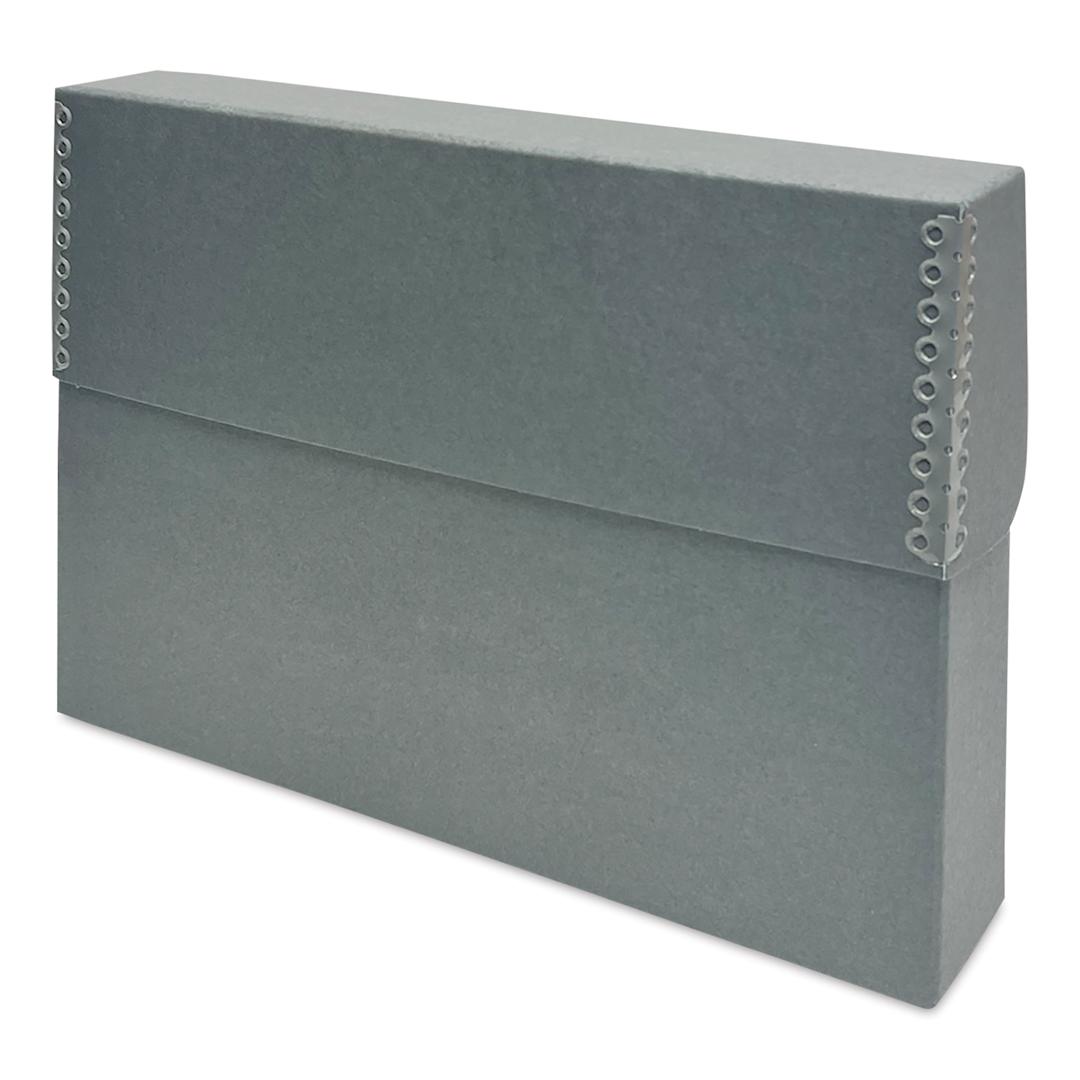 Open in modal - Lineco Archival Document Storage Case - Blue Gray, 15-1/2" x 10-1/2" x 2-1/2" (closed)