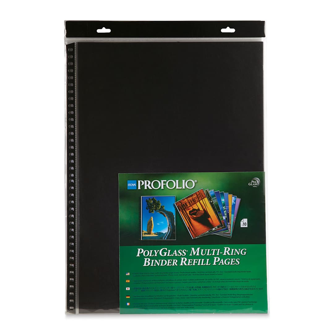 Open in modal - Itoya PolyGlass Refill Page Pack - 13" x 19", Portrait, Pkg of 10