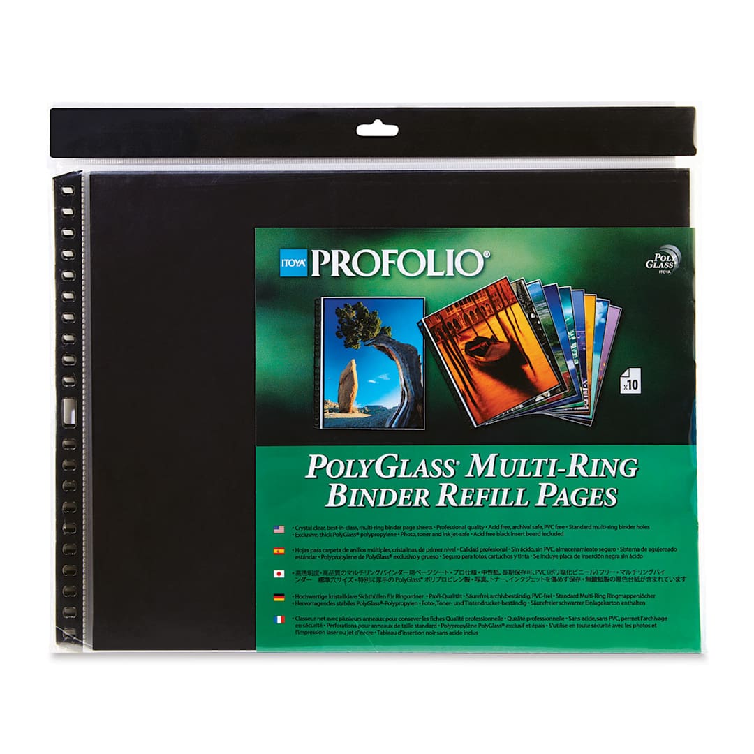 Open in modal - Itoya PolyGlass Refill Page Pack - 11" x 14", Landscape, Pkg of 10