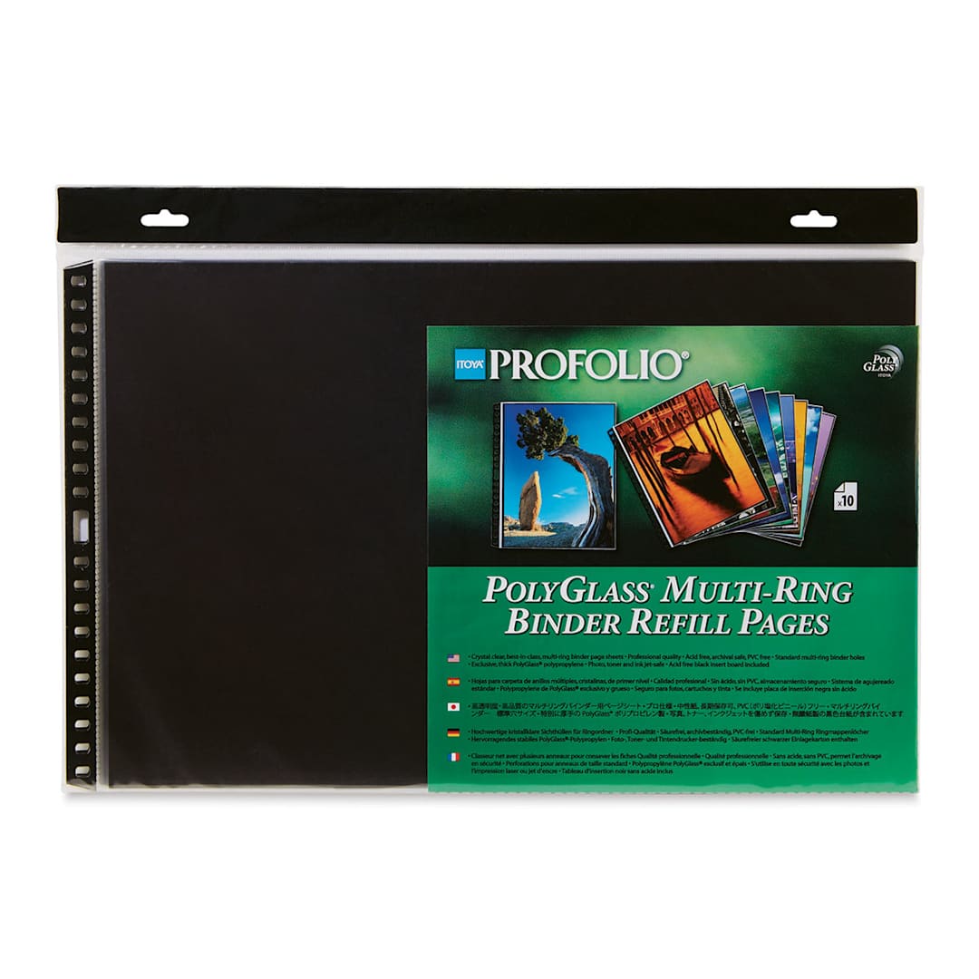 Open in modal - Itoya PolyGlass Refill Page Pack - 11" x 17", Landscape, Pkg of 10