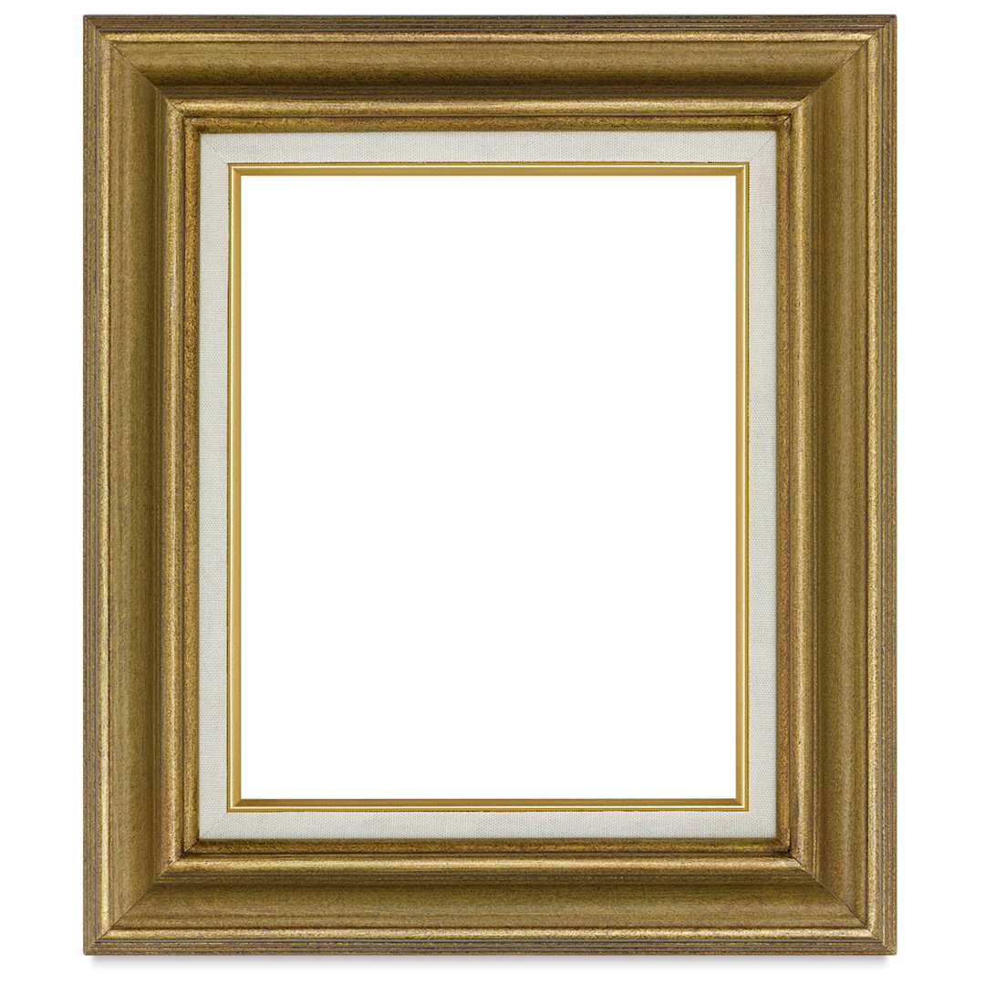 Open in modal - Blick Traditional Wood Frames - Front view of Light Antique Gold Frame
