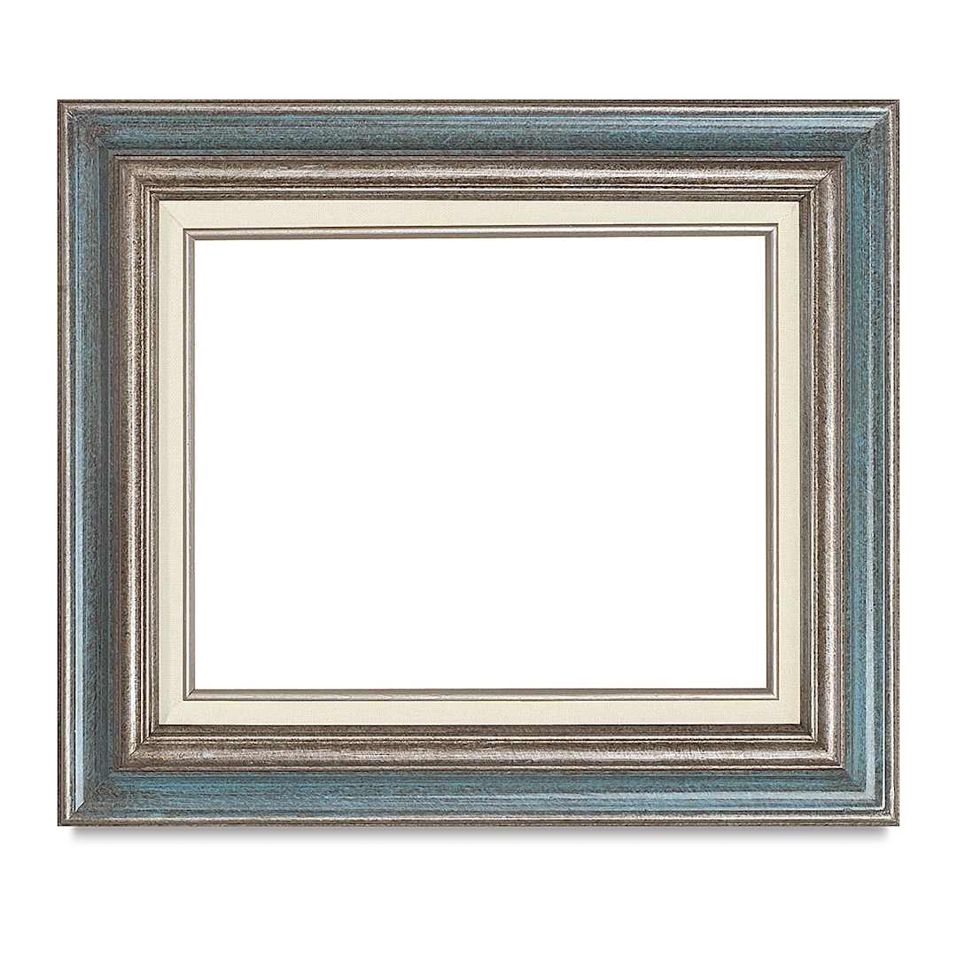 Open in modal - Blick Antique Style Frames - Front view of Silver/Sky Blue finish Frame