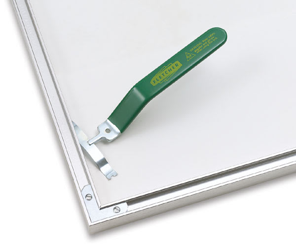 Open in modal - Fletcher SpringMate - Framing Tool shown in use on metal frame
