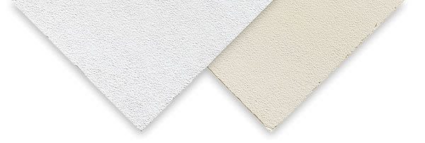 Open in modal - Crescent No. 34 Double-Sided Pebble Embossed Matboard - Closeup of corners of White/Cream board