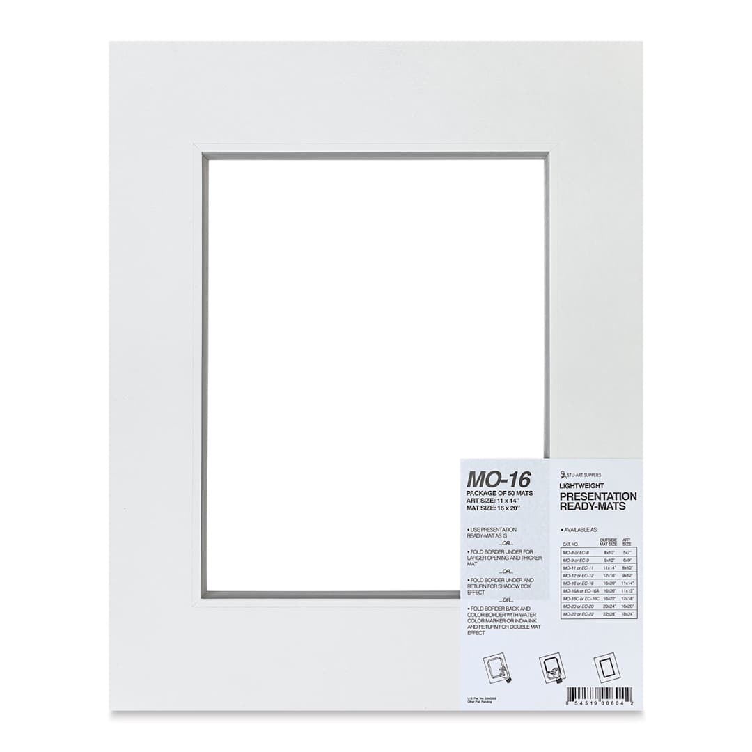 Open in modal - Stu-Art Economy Ready-Mats - 16" x 20" (11" x 14" Opening), Pkg of 50