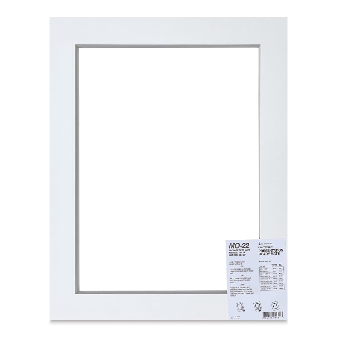 Open in modal - Stu-Art Economy Ready-Mats - 22" x 28" (18" x 24" Opening), Pkg of 50