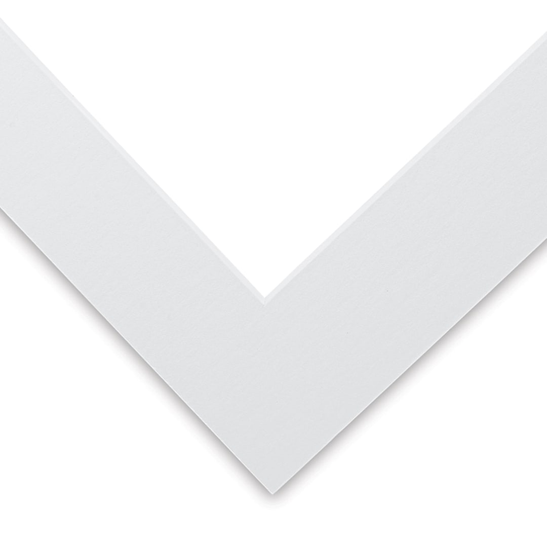 Open in modal - Blick White Core Pre-Cut Mat - Manor White, 11" x 14" (8-1/2" x 11" Opening)