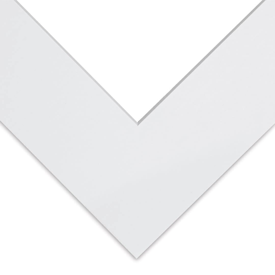 Open in modal - Blick Pre-Cut Mat - Manor White, 8" x 8" (3-3/4" x 3-3/4" Opening)
