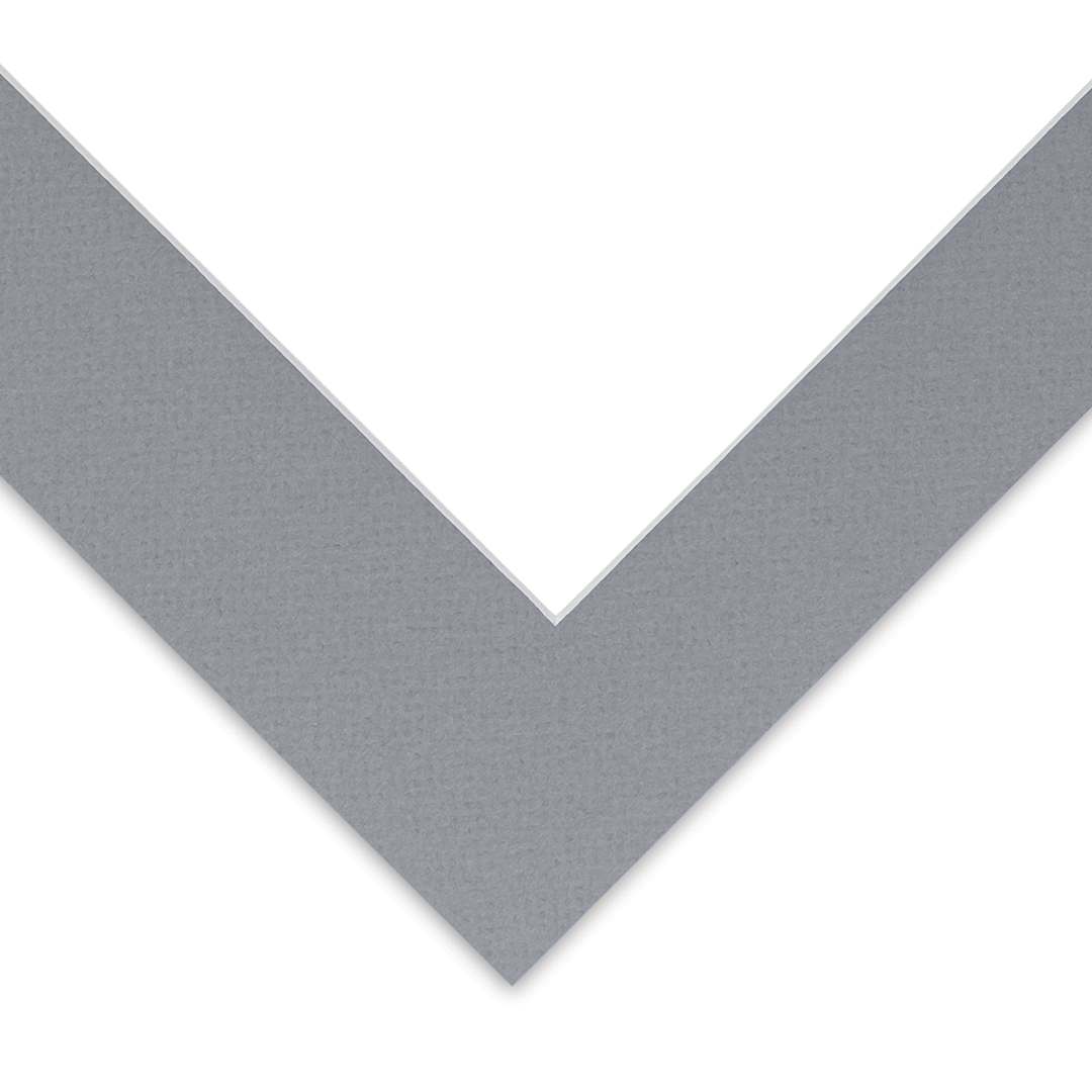 Open in modal - Blick Pre-Cut Mat - Bar Harbor Gray, 11" x 14" (7-1/2" x 9-1/2" Opening)