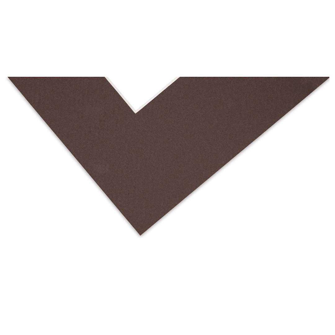 Open in modal - Blick Pre-Cut Mat - Weatherwood, 11" x 14" (7-1/2" x 9-1/2" Opening), corner