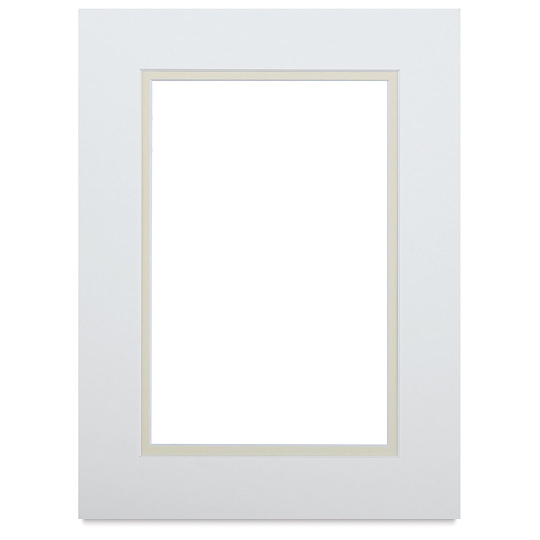Open in modal - Blick Double Mat - Manor White/Ecru, 9" x 12" (5-1/2" x 8-1/2" Opening)