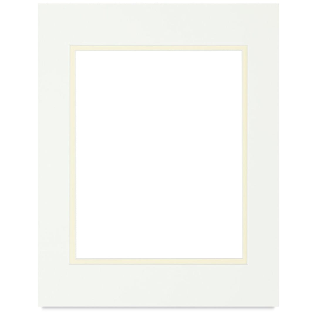 Open in modal - Blick Double Mat - Manor White/Ecru, 8" x 10" (4-1/2" x 6-1/2" Opening)