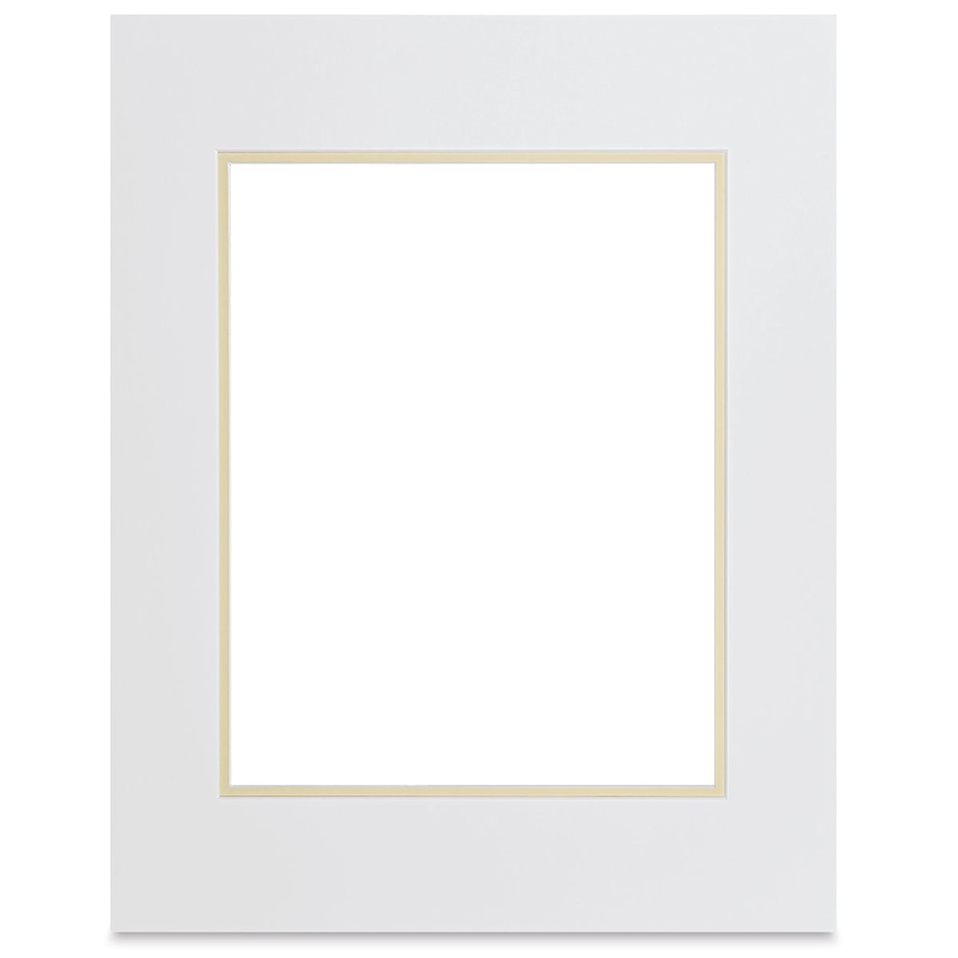 Open in modal - Blick Double Mat - Manor White/Ecru, 16" x 20" (10-1/2" x 13-1/2" Opening)