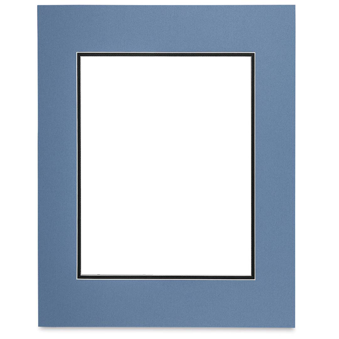 Open in modal - Blick Double Mat - Biscay Blue / Newport Blue, 16" x 20" (13-1/2" x 17-1/2" Opening)
