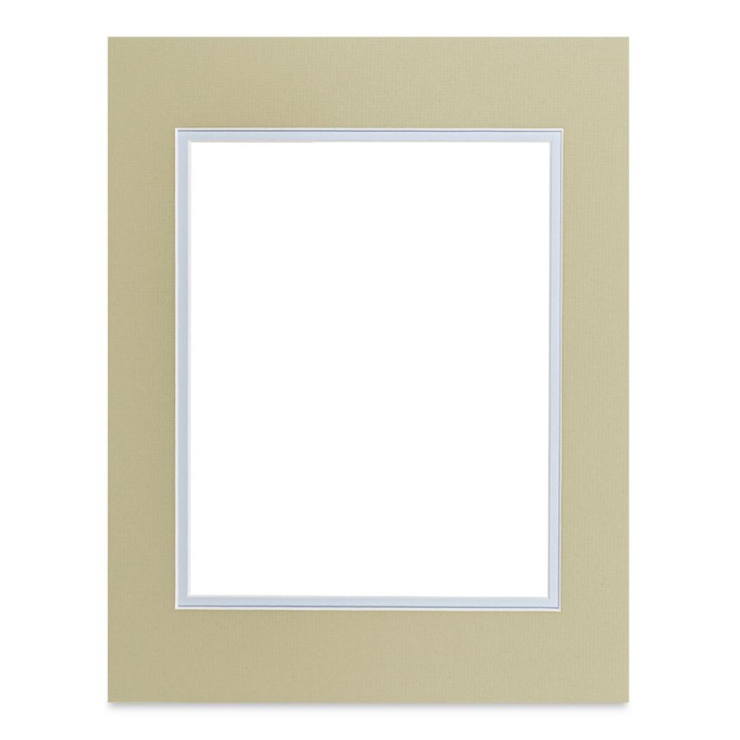 Open in modal - Blick Double Mat - Sauterne / Sheer Blue, 8" x 10" (4-1/2" x 6-1/2" Opening)