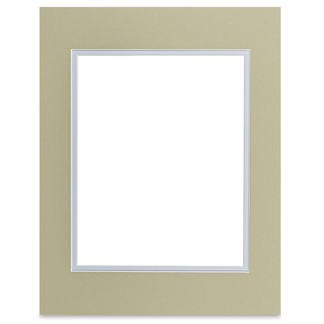 Open in modal - Blick Double Mat - Sauterne / Sheer Blue, 11" x 14" (7-1/2" x 9-1/2" Opening)