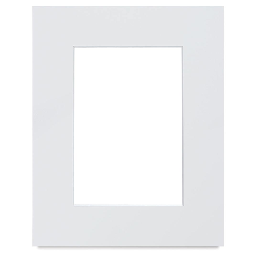 Open in modal - Crescent Select Conservation Solids Pre-Cut Mat - Vivid White, 4 ply, 8" x 10"