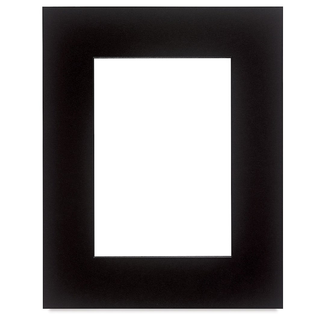 Open in modal - Crescent Select Conservation Solids Pre-Cut Mat - Deep Black, 4 ply, 8" x 10"